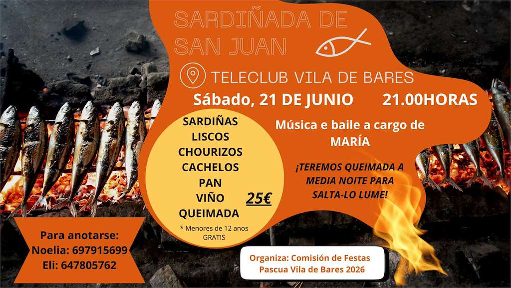 Sardiñada de San Juan de Vila de Bares (2025) en Mañón