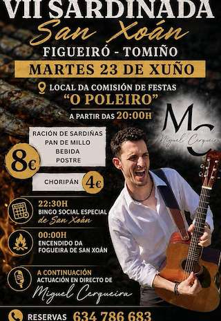 Fechas, información, programa, cartel, imágenes, mapa y ubicación de Sardiñada de San Xoán de Figueiró (2026)  en  Tomiño