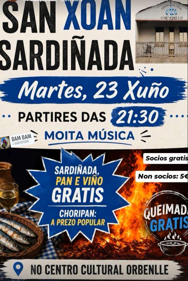 Sardiñada de San Xoán de Orbenlle en O Porriño