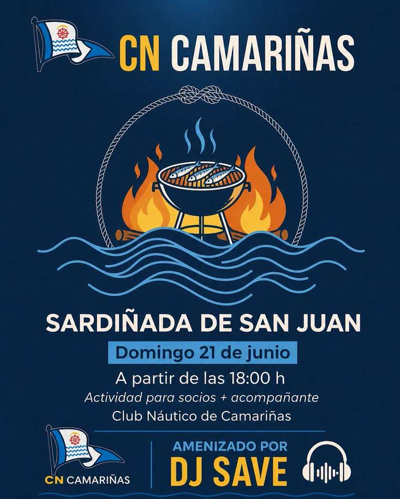 Sardiñada de San Xoán do Club Náutico  en Camariñas
