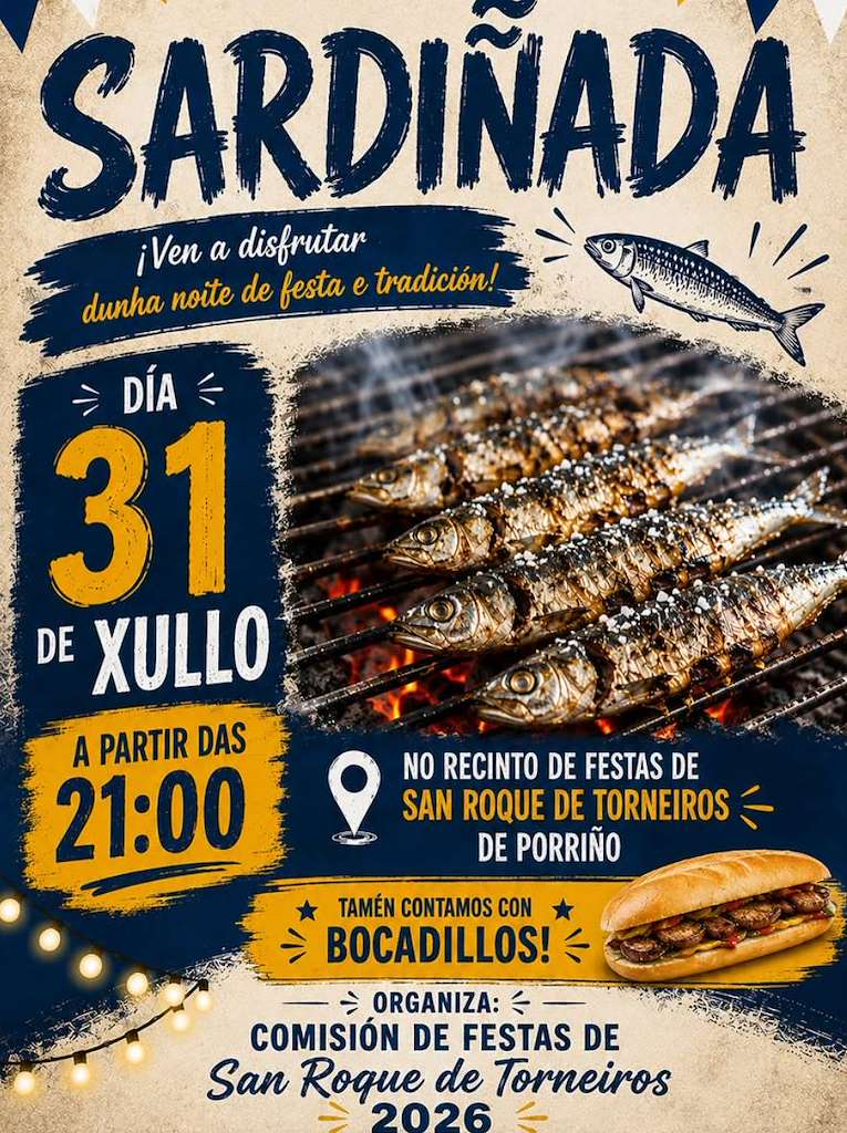 Sardiñada de Torneiros (2026) en O Porriño