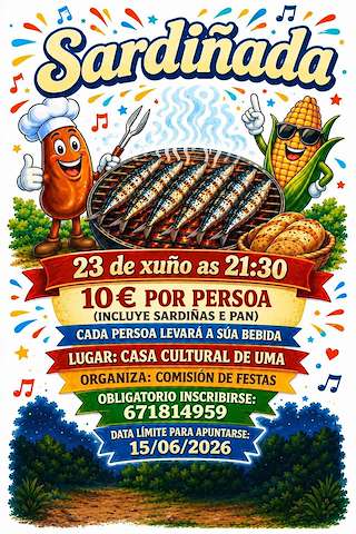 Fechas, información, programa, cartel, imágenes, mapa y ubicación de Sardiñada de Uma (2026)  en  Salvaterra do Miño