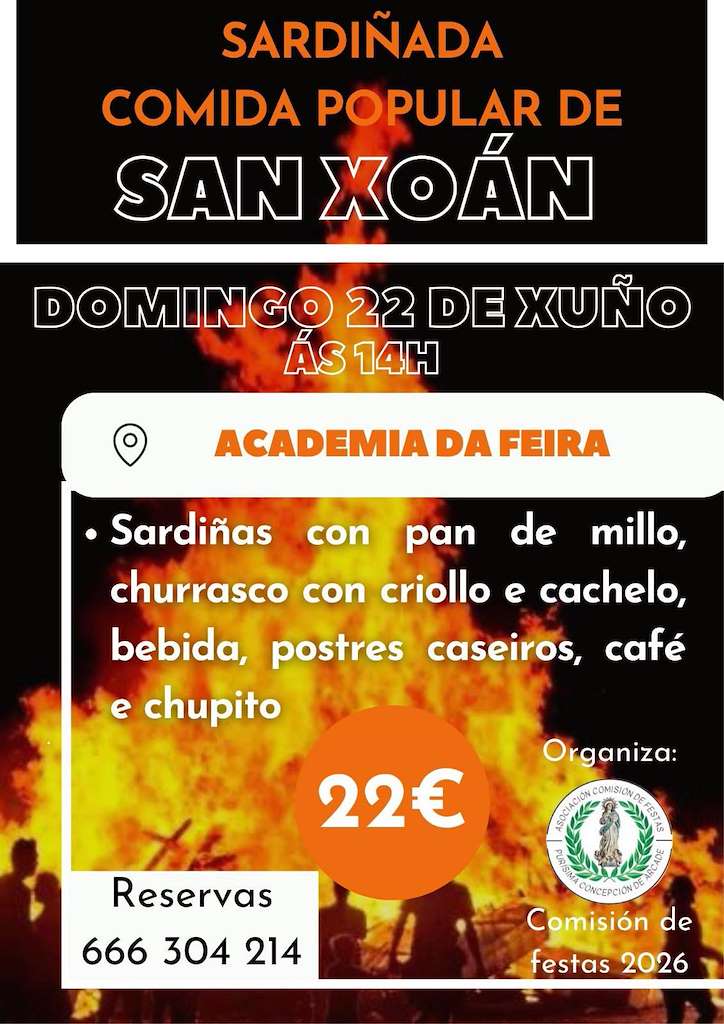 Sardiñada e Comida Popular de San Xoán de Arcade (2025) en Soutomaior