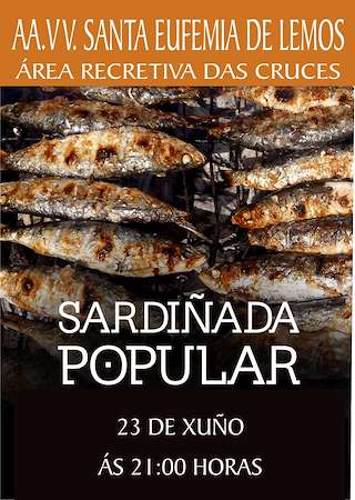 Fechas, información, programa, cartel, imágenes, mapa y ubicación de Sardiñada Popular das Cruces  en  Monforte de Lemos