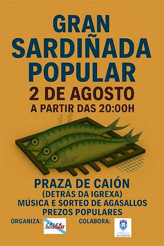 Fechas, información, programa, cartel, imágenes, mapa y ubicación de Sardiñada Popular de Caión  en  A Laracha