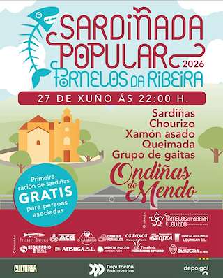 Fechas, información, programa, cartel, imágenes, mapa y ubicación de Sardiñada Popular de Fornelos da Ribeira (2026) en Salvaterra do Miño