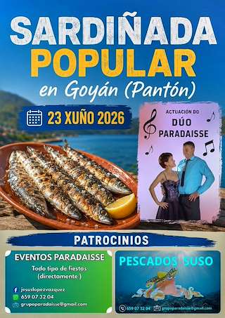 Fechas, información, programa, cartel, imágenes, mapa y ubicación de Sardiñada Popular de Goián (2026)  en  Pantón