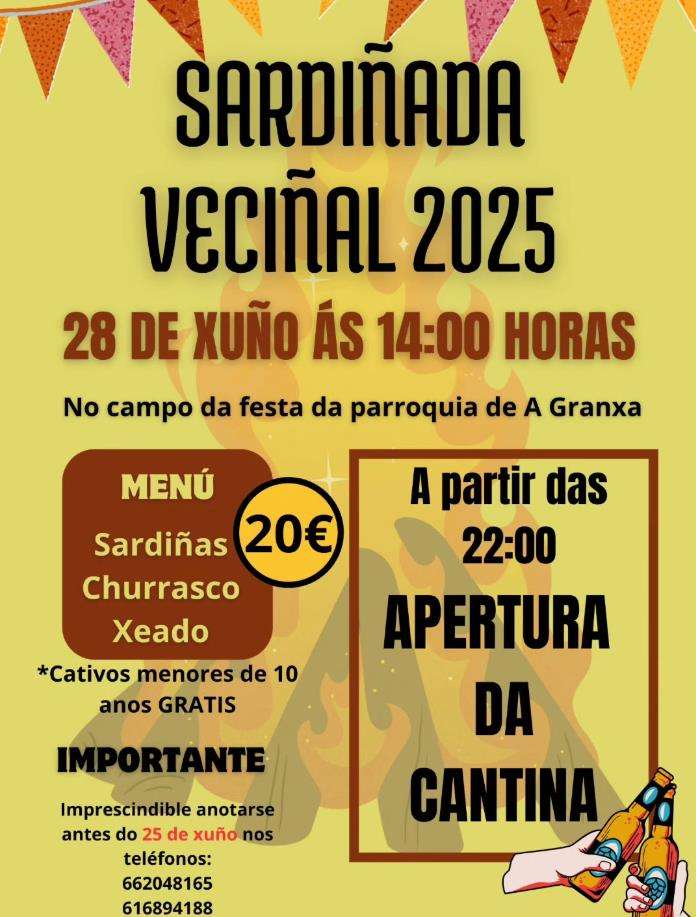 Sardiñada Veciñal de A Granxa (2025) en Boqueixón
