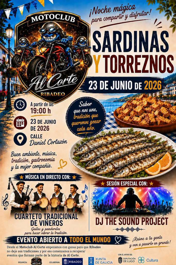 Sardinas y Torreznos del Motoclub Al Cortes en Ribadeo