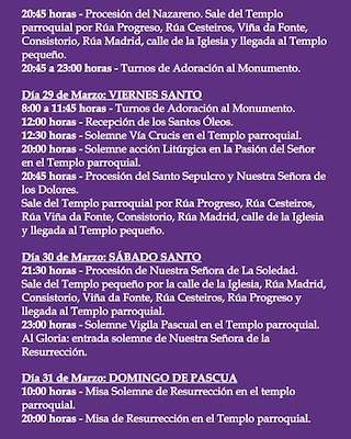 Semana Santa en Sanxenxo