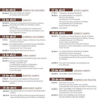 Semana Santa (2026) en Ribadeo