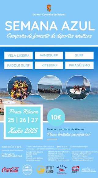 Fechas, información, programa, cartel, imágenes, mapa y ubicación de Semana Azul  en  Baiona