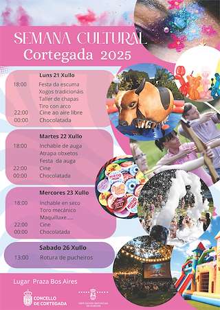 Fechas, información, programa, cartel, imágenes, mapa y ubicación de Semana Cultural  en  Cortegada