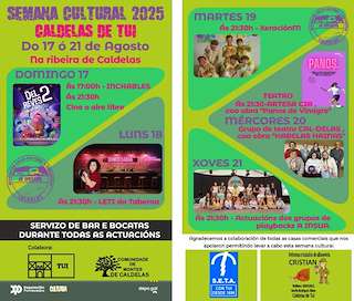 Fechas, información, programa, cartel, imágenes, mapa y ubicación de Semana Cultural de Caldelas de Tui