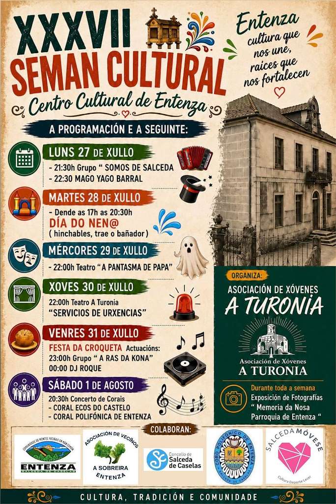 XXXVII Semana Cultural de Entenza (2026) en Salceda de Caselas