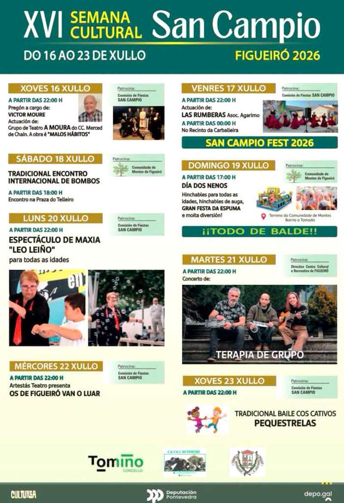 XVI Semana Cultural de San Campio de Figueiró (2026) en Tomiño