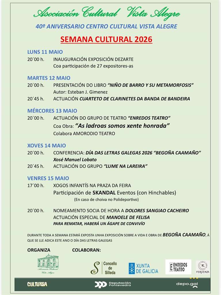 Semana Cultural de Vista Alegre (2026) en Silleda
