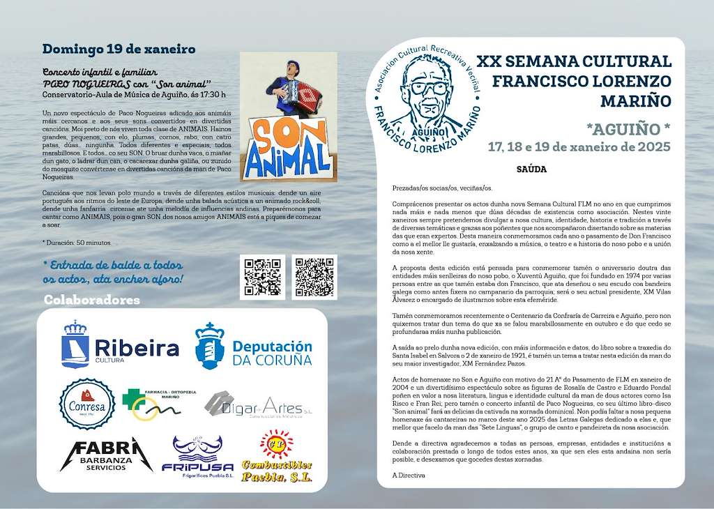 XX Semana Cultural Francisco Lorenzo Mariño en Ribeira