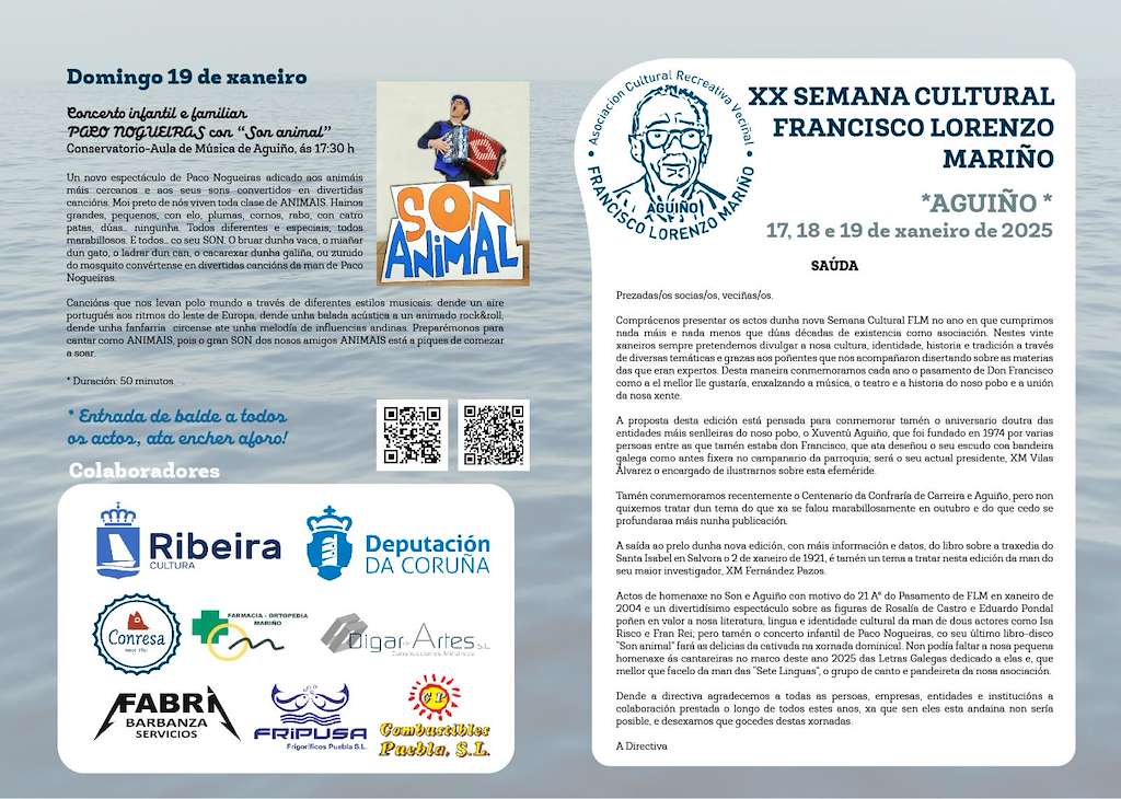 XIX Semana Cultural Francisco Lorenzo Mariño en Ribeira