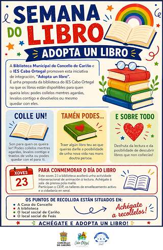 Fechas, información, programa, cartel, imágenes, mapa y ubicación de Semana do Libro (2026)  en  Cariño