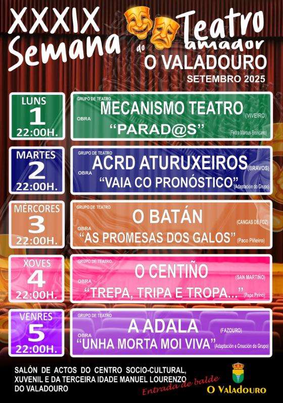 XXXIX Semana do Teatro Amador (2025) en O Valadouro