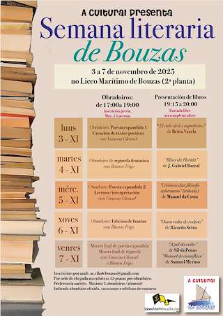 Fechas, información, programa, cartel, imágenes, mapa y ubicación de Semana Literaria de Bouzas (2025) en Vigo