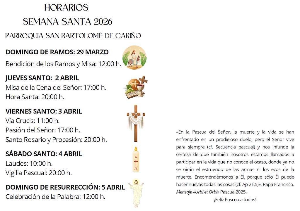 Semana Santa  en Cariño