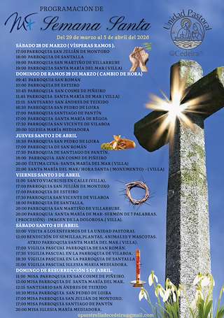 Fechas, información, programa, cartel, imágenes, mapa y ubicación de Semana Santa (2026)  en  Cedeira