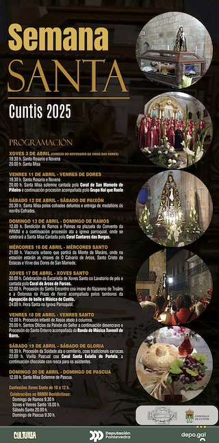 Fechas, información, programa, cartel, imágenes, mapa y ubicación de Semana Santa  en  Cuntis