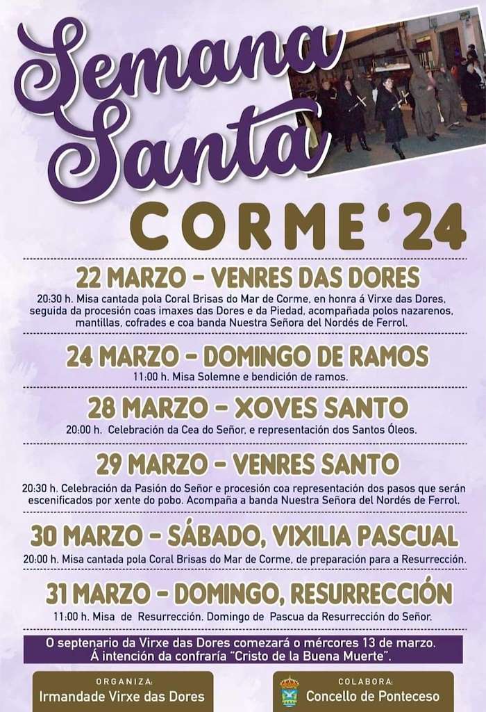Semana Santa de Corme (2024) en Ponteceso