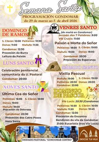Fechas, información, programa, cartel, imágenes, mapa y ubicación de Semana Santa (2026)  en  Gondomar