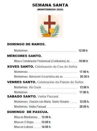 Fechas, información, programa, cartel, imágenes, mapa y ubicación de Semana Santa   en  Monterroso
