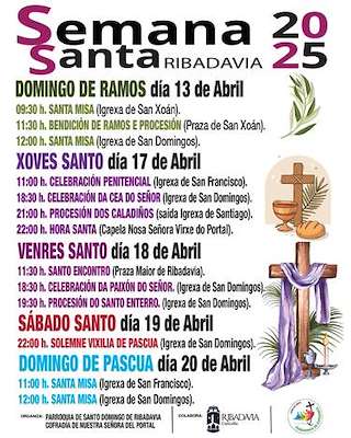Fechas, información, programa, cartel, imágenes, mapa y ubicación de Semana Santa  en  Ribadavia