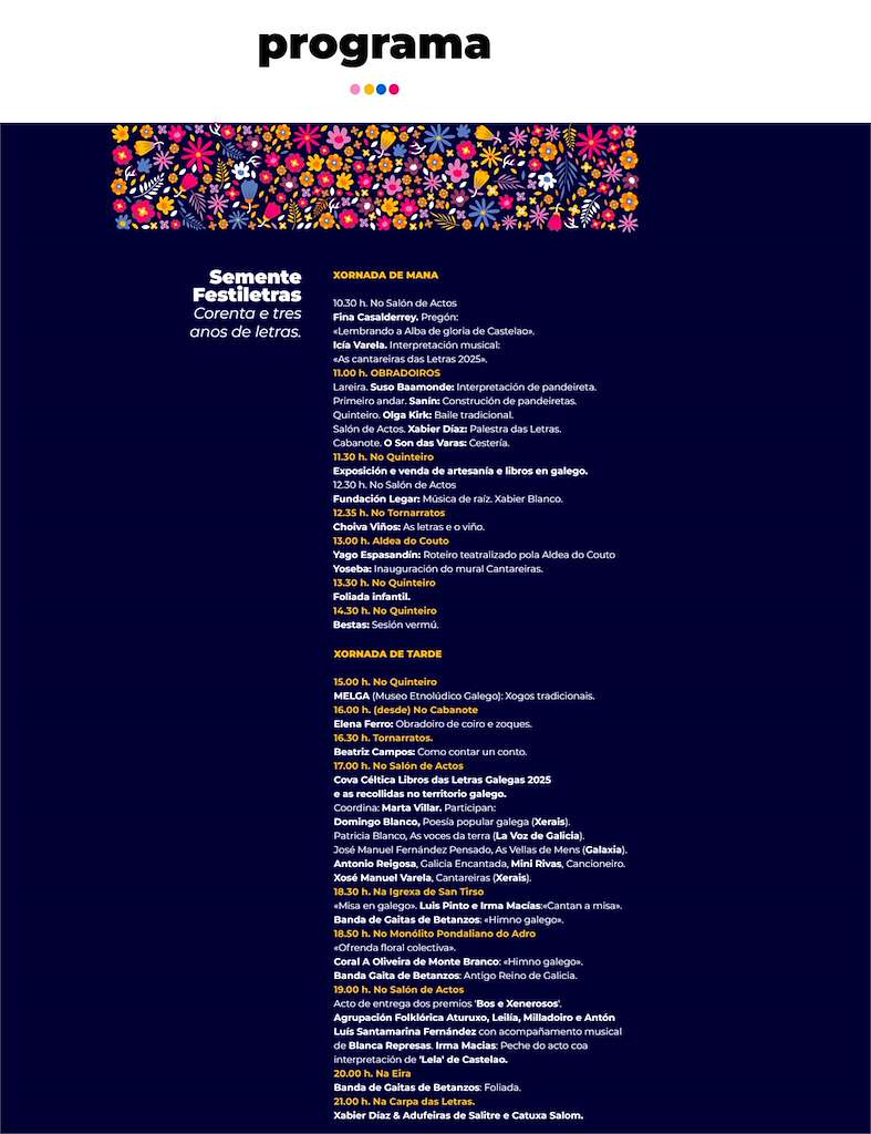 Semente Festiletras en Ponteceso