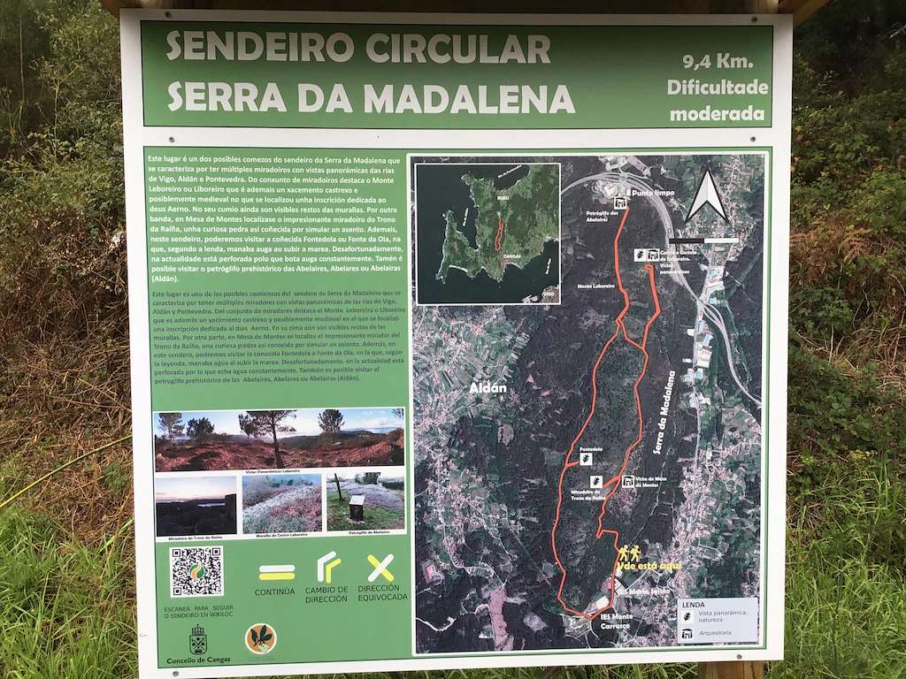 Sendero Serra da Magdalena en Cangas
