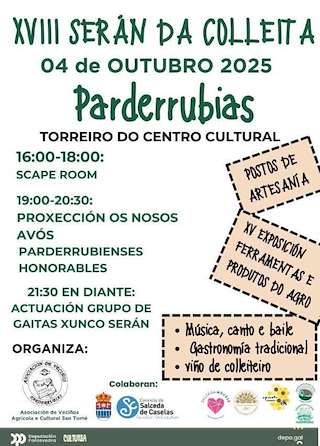 Fechas, información, programa, cartel, imágenes, mapa y ubicación de XVIII Serán da Colleita  (2025)  en  Salceda de Caselas