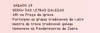Fechas, información, programa, cartel, imágenes, mapa y ubicación de Serán das Letras Galegas  en  Lalín