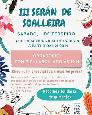 Fechas, información, programa, cartel, imágenes, mapa y ubicación de III Serán de Soalleira  en  Sanxenxo