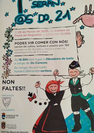 Fechas, información, programa, cartel, imágenes, mapa y ubicación de I Serán @s do 21  en  O Vicedo