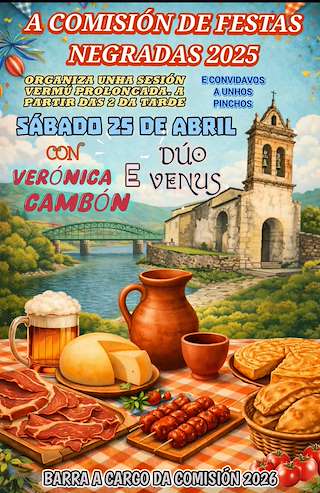 Fechas, información, programa, cartel, imágenes, mapa y ubicación de Sesión Vermú de Negradas (2026)  en  O Vicedo