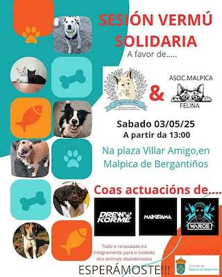 Fechas, información, programa, cartel, imágenes, mapa y ubicación de Sesión Vermú Solidaria  en  Malpica de Bergantiños