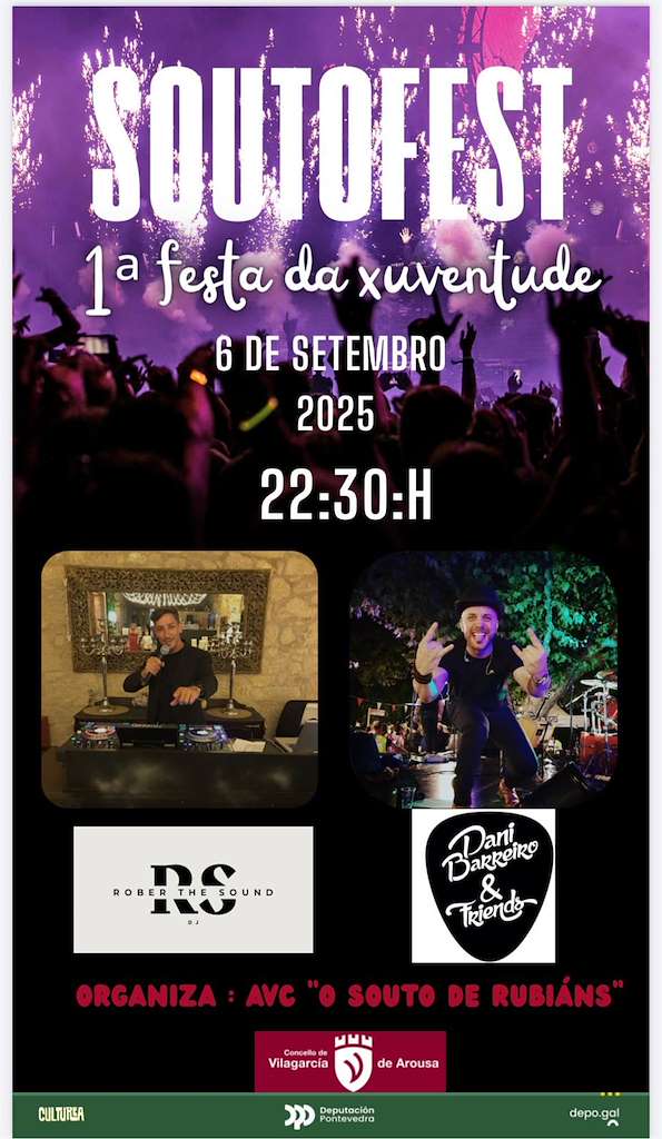 Soutofest - I Festa da Xuventude de Rubiáns (2025) en Vilagarcía de Arousa