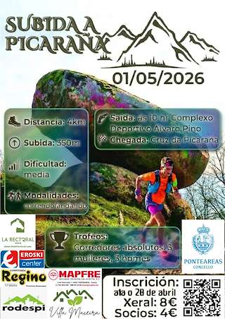 Fechas, información, programa, cartel, imágenes, mapa y ubicación de Subida á Picaraña (2026)  en  Ponteareas