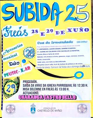 Fechas, información, programa, cartel, imágenes, mapa y ubicación de Subida de Freás  en  Castrelo de Miño