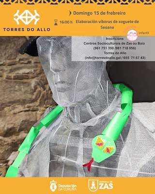 Fechas, información, programa, cartel, imágenes, mapa y ubicación de Taller de Carnaval de las Torres do Allo (2026) en Zas