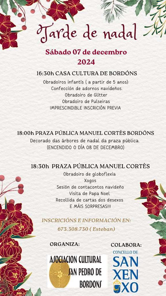 Tarde de Nadal de Bordóns en Sanxenxo