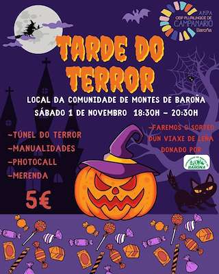 Fechas, información, programa, cartel, imágenes, mapa y ubicación de Tarde do Terror de Baroña (2025)  en  Porto do Son