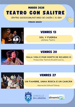 Fechas, información, programa, cartel, imágenes, mapa y ubicación de Teatro con Salitre de Caión (2026)  en  A Laracha