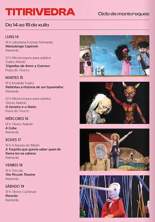 Fechas, información, programa, cartel, imágenes, mapa y ubicación de Titirivedra  en  Pontevedra