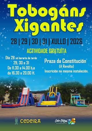 Fechas, información, programa, cartel, imágenes, mapa y ubicación de Tobogáns Xigantes (2026)  en  Cedeira